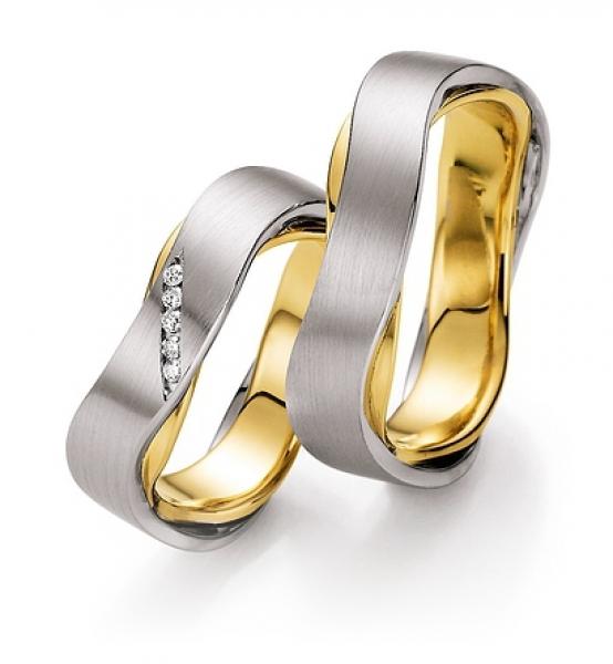 Trauringe Weiss-Gelbgold von Ruesch 66/10530-060